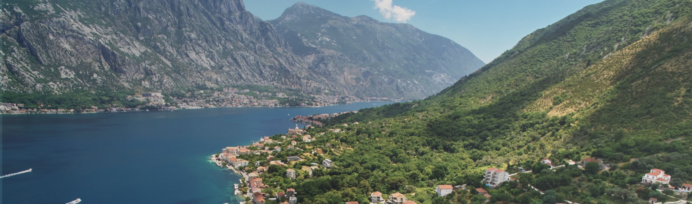 Kotor Bay and the surrounding mountains in Montenegro