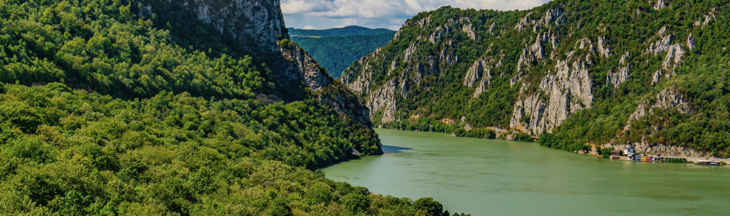 The Danube River landscape in Serbia
