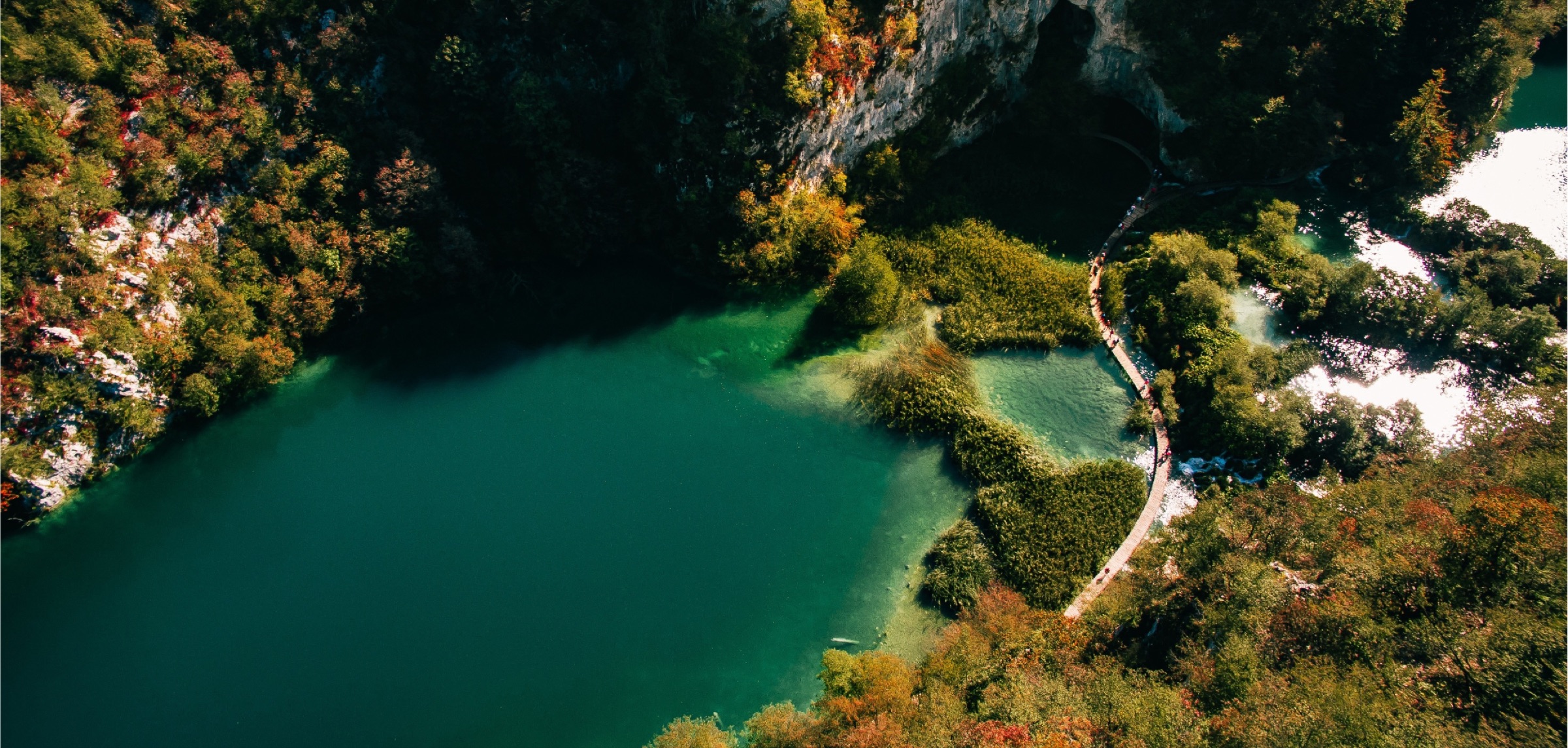 Plitvice Lakes landscape in Croatia