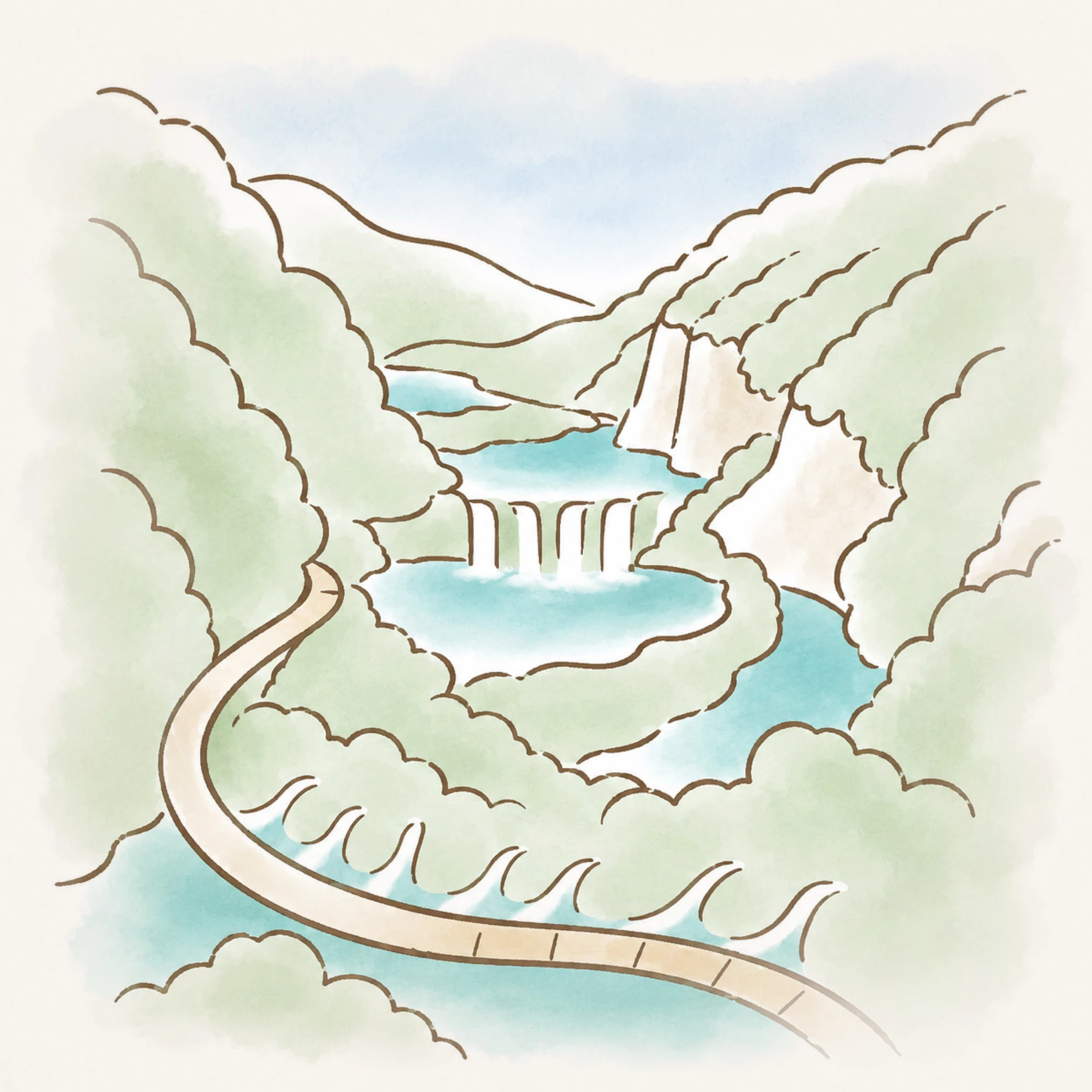 Plitvice Lakes illustration