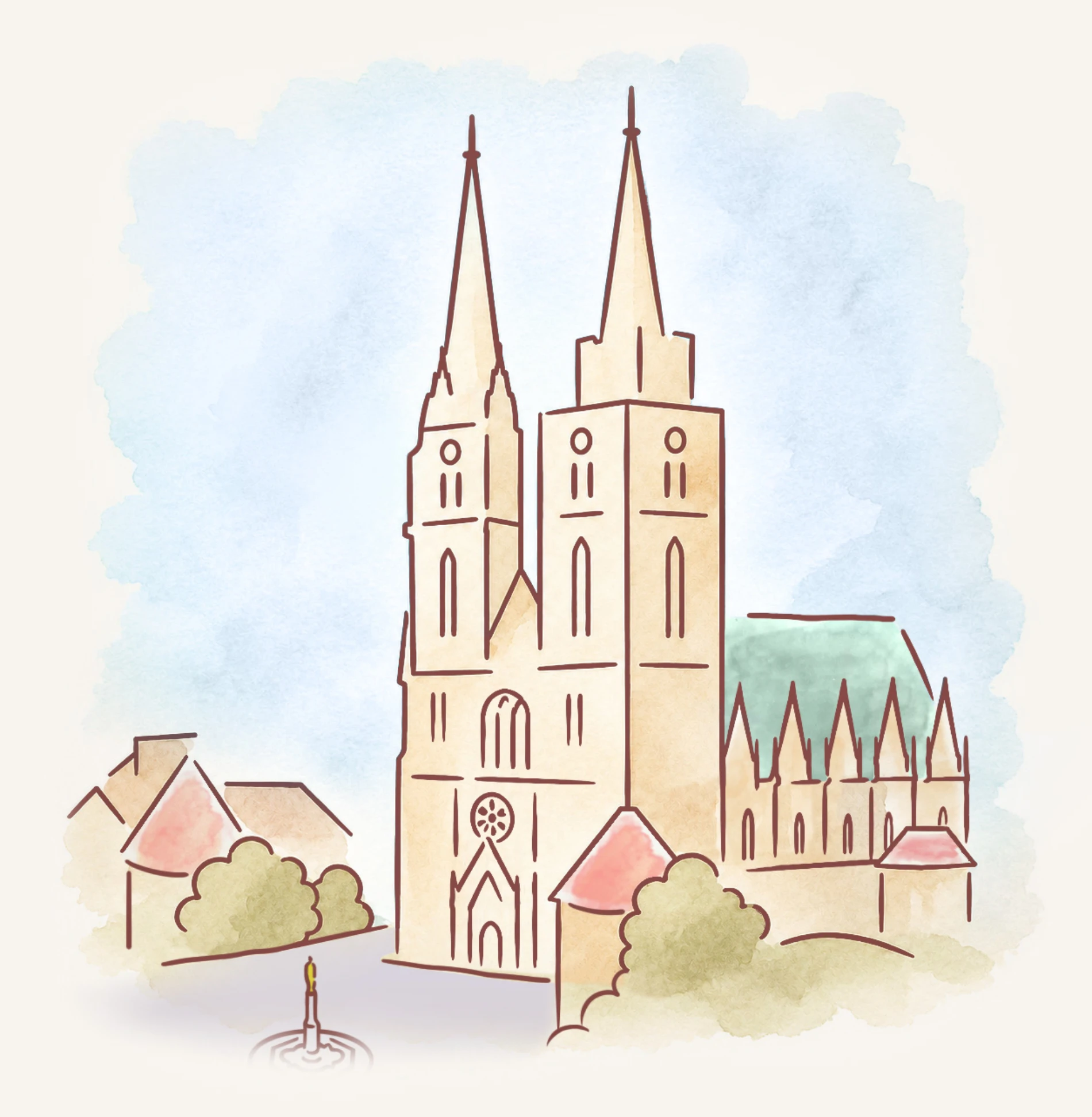 Zagreb illustration