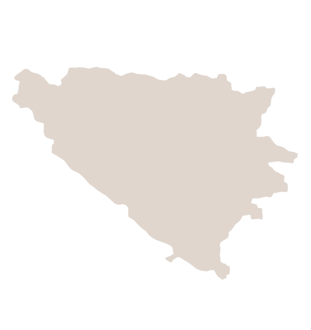 Map of Bosnia & Herzegovina