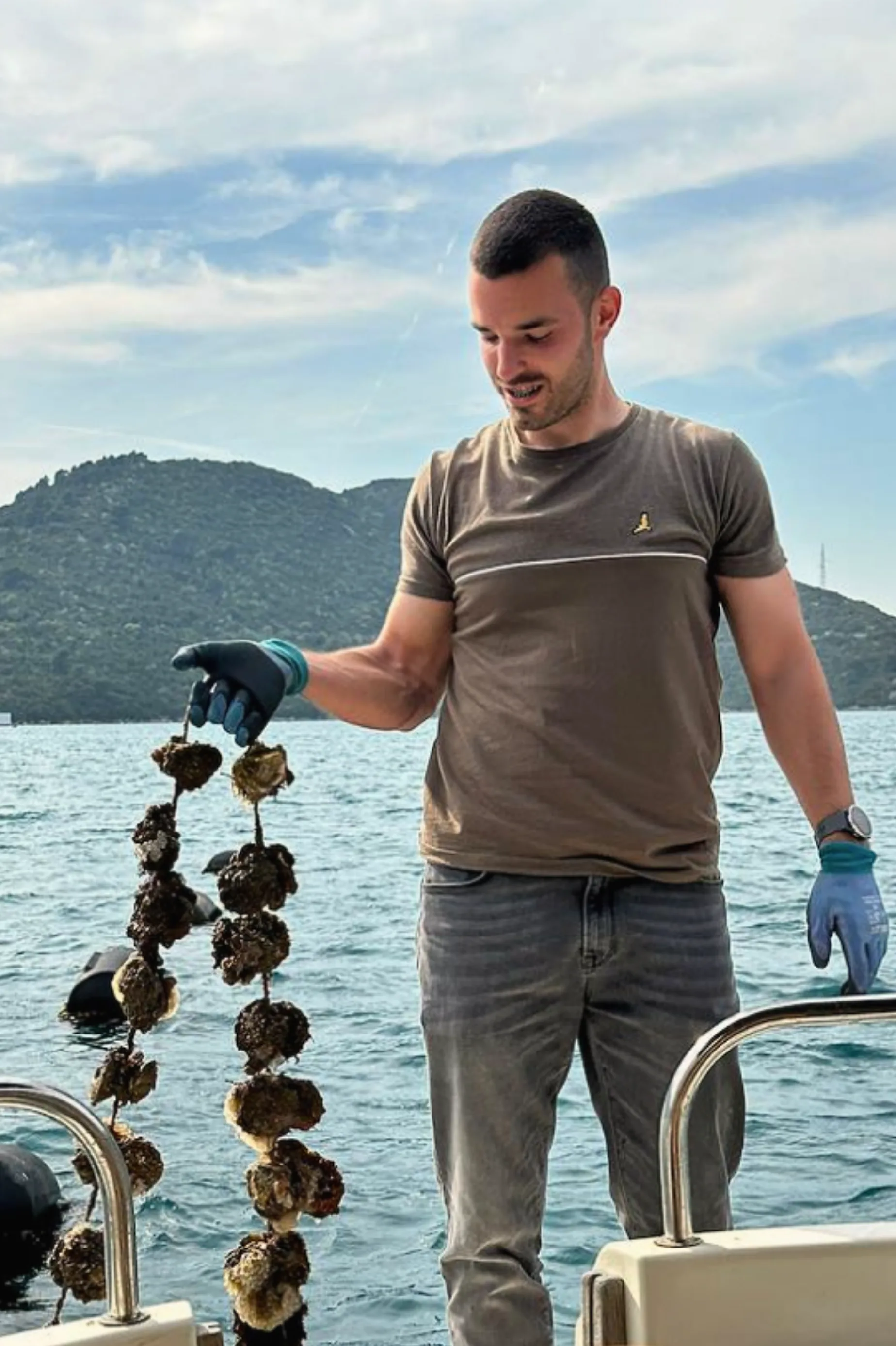 A local producer working on the Adriatic